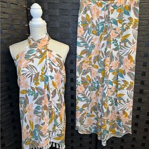 Bathing Suit Cover-Up Wrap (2 Ways) and Lounge Pant Matching Set